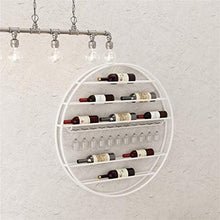 CCLLA Portabottiglie da Vino Rotondo in Metallo 2 in 1 per Bottiglie con portabottiglie in Vetro - Bianco