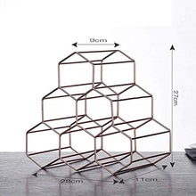 Dongyd Wine Rack Houseware 6 Bottiglie Di Vino Della Cremagliera Del Banco Di Mostra Decorazioni Metallo Creativo Della Tazza Del Vino Holder Calice Rack