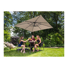 Uniprodo Ombrellone da Esterno Ombrello da Giardino Uni_Umbrella_SQ250CR (Crema, Rettangolare, 250 x 250 cm, 180 g/m2, Inclinabile)