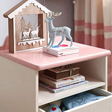 Comodino Camera da Letto for Bambini Mini Fumetto Rosa Armadietto di immagazzinaggio Peso del Cuscinetto 250 kg-50x40x54 cm FANJIANI
