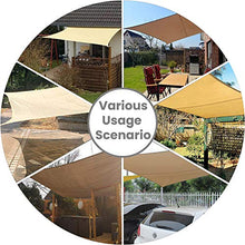 deepee Tenda a Vela Parasole 2×3m Rettangolare, Realizzato in Poliestere di Alta qualità, 95% UV Protezione e Impermeabile, per Giardino, Struttura Esterna e attività, Bianco Crema
