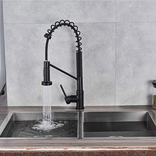 Faucet-4456 Rubinetto da Cucina A Molla Nera, Rubinetto Monocomando Monocomando per Acqua Calda E Fredda