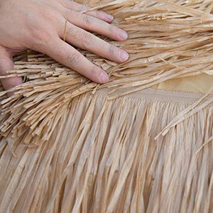 YFYYF Ombrelloni in Paglia per Esterni Parasole, Ombrellone Pieghevole da Giardino, per Terrazza Campeggio Spiaggia, Colore Naturale, Tondo Φ160 Cm / 5,3ft - Stile Hawaiano