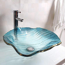 Jgophu Lavandino in Vetro Temperato per Bagno Lavabo Lavandino in Vetro Temperato