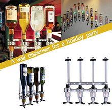 WHYYXA Portabottiglie da Parete a 4 Bottiglie, Porta Dispenser per liquore in Acciaio Inossidabile, portabottiglie per maggiordomo da Bar, per Bar da casa,30ml