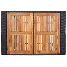 Goliraya Set da Bar da Giardino 5/7/9 pz in Legno Massello d'Acacia e Polyrattan Grigio,Set Tavolo e Sedie da Bar Alti da Giardino in Rattan,Set Tavolo e 6/8 Sedie da Bar in Rattan per Esterno