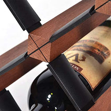 Classico Freestanding bottiglia di vino di legno Barilotto di vino rack supporto in metallo Steel Cabinet Bottle Holder Lattice bagagli stand Organizzatore controsoffitto in legno Wine Rack |Vino Arma