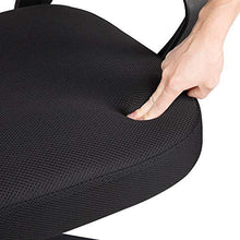Yaheetech Sedia da Ufficio Scrivania Ergonomica Girevole Reclinabile Imbottita con Rotelle e Braccioli in Tessuto Traspirante Altezza Regolabile Nera