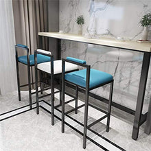XHCP Mobili da Soggiorno Sgabelli Sgabello Alto da bancone Bianco Sgabelli da Bar in Ferro e Metallo con Schienale e Sedile in Ecopelle Sedia da Bar Resistente dal Design Semplice per p