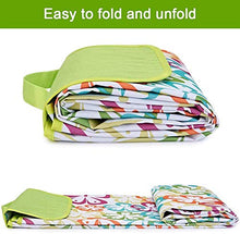 STKASE® Coperta Picnic Impermeabile e Pieghevole Coperta da Campeggio Tappeto Campeggio Giardino composta da Pile monouso, Strato di Cotone e Protezione di PEVA e con Manico Portatile,195 * 200CM