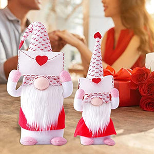 ASFD Bambola di San Valentino Puntelli per vetrine Decorazione Bambola di Peluche Nana Bianco + Rosso S.