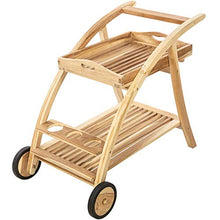 PrimeMatik - Carrello portavivande da Esterno 100 x 81 x 58 cm in Legno di Teak Certificato