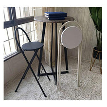 FACC Sgabello da Bar Pieghevole, Sgabello Alto 60 Cm, Sgabelli da Bar Nero, Sedie da Bar Esterno, con Schienale, Coprigambe Antiscivolo, può Sopportare 125 kg, per Casa, Cucina E Ristorante