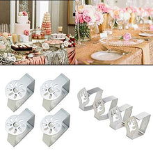 Clip per tovaglia, 4 o 6 pezzi, morsetti decorativi in acciaio inox, per tovaglia, per casa, picnic, barbecue, matrimoni, fai da te (4 pezzi)