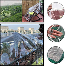 Trasparente Telone Telo da Esterno,Copertine del Foglio di Terra Pellicola Plastica A Prova di Vento,Impermeabile Balcone All'aperto Tenda da Sole,Occhiello,Antipioggia,450g/M²(1.1x3.9m/3.6x12.8ft)