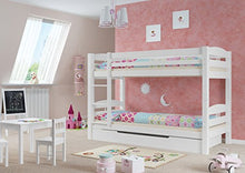 Erst-Holz Letto Castello Bianco 90x200 per Bambini divisibile con doghe rigide e cassettone 60.10-09 W S1