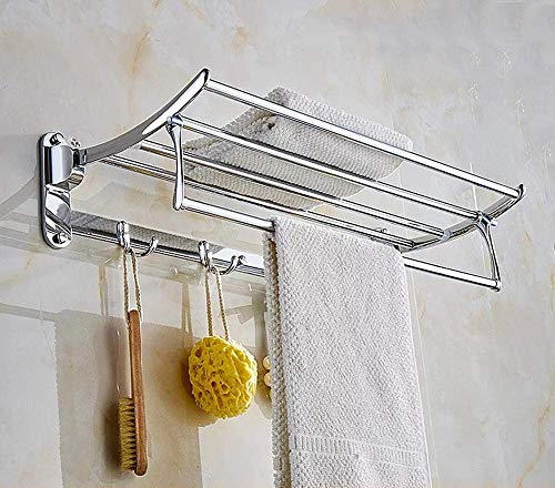 Mensola doccia, portasciugamani, bastone appendiabiti in acciaio inox con finitura lucida SUS 304, 90 °; Portasciugamani pieghevole, per mobili da bagno da cucina, tipo_A-Punch-40cm