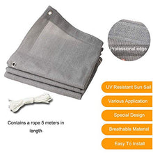 Tenda Da Sole Vele Rettangolo Tettoia Grigio, Tenda Vela Blocco Uv Per Patio Giardino Struttura All'Aperto E Attività, Tenda Da Sole In Tessuto Resistente Ai Raggi Uv Per Cortile Nuoto Giardino Corti