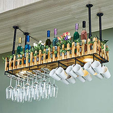 Portabottiglie Barra a muro Scaffale per vino Personalizzazione Lampada a sospensione in legno Coppa con tazza Coppa Cremagliera con calice leggero Scaffale Porta Vini ( Dimensione : 100*25*21cm )