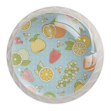 Maniglie per cassetti Manopole per cassetti Manopole rotonde Confezione da 4 per armadietto, cassetti, cassettiere, cassettiere ecc. Frutta