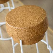 Sedia da pranzo, sedia bracciolo, sedia a bracciolo, seggiolone, sgabello bar sgabello bar sgabello sedia colazione caffetteria caffetteria counter home pub altezza rotonda sughero sedile nero in meta