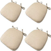 yzzseason, set di 4 tappetini antiscivolo per sedia da pranzo da cucina con laccetti, per interni ed esterni, mobili da cucina e da giardino (beige)