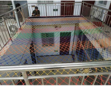 WEIFAN Rete di Sicurezza per Bambini, telai per Arrampicata di Protezione Parapetti per Scale di Sicurezza per Bambini Decorazione da Giardino isolata dalla Musica in Linea Rete a Maglie Colorate