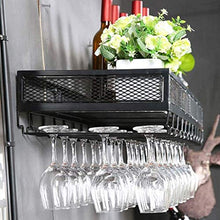 LLT Wine Rack, Cremagliera Della Decorazione Della Parete Della Novità, Wine Rack Vetro Mensola Montato Porta Supporto Della Cremagliera Del Vino Del Metallo Europeo Vetro Iron & Wine Hanging,Nero,10