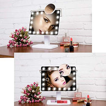 Specchio da trucco a LED portatile Touch Screen intelligente con luce specchio da spogliatoio luce 10X lente d'ingrandimento Xuan - vale la pena avere (colore: bianco, dimensioni: -)