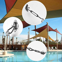 ZFYQ Kit di Fissaggio e Installazione per Tenda a Vela Rettangolare e Triangolare, Acciaio Inossidabile Kit di Installazione per Vele Parasole e Tende, Ombra Giardino, Grande 40 Pezzi