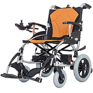 FTFTO Accessori per la casa Anziani Disabili Sedia a rotelle elettrica Pieghevole Leggera 18 kg Larghezza Sedile 46 cm Batteria al Litio Rimovibile Sedia a rotelle motorizzata