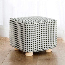 Sgabello da Cucina della Famiglia di Legno Solido Tessuto Semplice Sgabello Alto Sgabello Creativo Scarpe Banco Piccolo Sgabello Living Room Divano Sgabello Sgabello da barYZJL