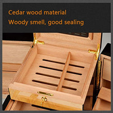 Legno di Cedro Humidor Cigar Humidor Clubhouse Display Box Scatola Portaoggetti per Sigari Armadio per Sigari Struttura in Legno A Quattro Strati Grande capacità può Contenere 125