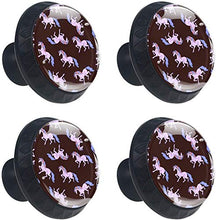 Modello di unicorno Pomelli per Porta Set di 4 Pomelli per Mobili Manopole per Cassetti Cucina Armadio Vetro