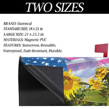 Girasole bandiera americana patriottica 4 ° luglio estate cassette delle lettere copre giardino magnetico decorazione casa giardino dimensioni standard 53,3 cm x 45,7 cm