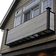 JIANFEI Balcone Frangivista Telo Privacy, Giardino A Prova di Vento Recinzione Parasole Tessere Resistente Ai Raggi UV Recinzione, 56 Dimensioni Personalizzabile (Color : Gray, Size : 2x5m)