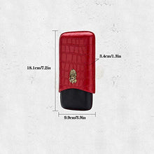 HJGHY Cigar Humidor Fondina Idratante per Sigari da Tre Confezioni Portatile Il Villaggio Interno in Pelle di Alta qualità può Essere Portato Scatola di Sigari,Nero