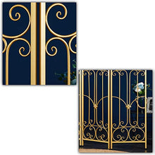 Even Romantico Schermo in Metallo Motivo Traforato Europeo, Schermo Privacy Pieghevole Portatile, Adatto per Balcone Soggiorno Camera da Letto Giardino