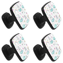 beautiful unicorns pop art Pomelli per Porta Set di 4 Pomelli per Mobili Manopole per Cassetti Cucina Armadio Vetro