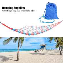 AMONIDA Amaca in Rete, Amaca da Campeggio Rossa + Blu, 352,7 libbre di carico Traspirante Facile da Montare per Cortile Cortile Parco Spiaggia