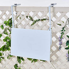 LWZ Tavolo da ringhiera da Balcone Pieghevole Pieghevole, 5 Regolabili in Altezza, Bianco