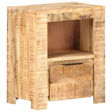 vidaXL Comodino Arredamento Comò Tavolino Notte Arredo Stand Tavolinetto Mobili Camera Letto Cassettiera Madia Legno di Mango Grezzo Massello
