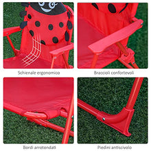 Outsunny Set Tavolo da Giardino con 2 Sedie Pieghevoli e Ombrellone per Bambini in Metallo e Poliestere, Rosso