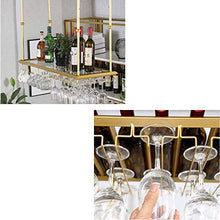 FWZJ Wine Lovers/Wine Racks Rustic Ceiling Wine Racks Adjustable Height/Wall Mounted Hanging Stemware Holder/Retro Glass Wine Bottle Holder/Wall Mounted Wine Bottle Rack/Hanging Wi