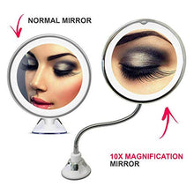 My Flexible Mirror 10x Ingrandimento Make Up Round Vanity Mirror per la casa, Uso del bagno con ventose Super Strong come visto in TV