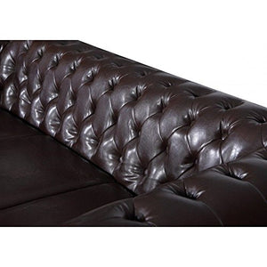 JVmoebel Chesterfield - Divano in pelle a 3 posti, 3 posti