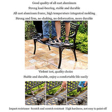 40 pollici Panca da giardino Doppia seduta in metallo per esterno, Decorazione antica rose Panchina con struttura in alluminio pressofuso, Combinazione di tavolo e sedia per prato portico anteriore