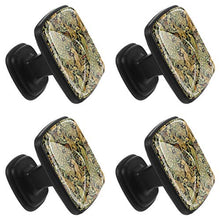 Bunny fiori di pavone Pomelli per Porta Set di 4 Pomelli per Mobili Manopole per Cassetti Cucina Armadio Vetro
