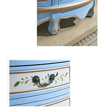 ZzheHou Cassettiera Ingresso Multi-cassetto Retro Pittura Gabinetto Two Door Camera Governo di Immagazzinaggio Robusto Durevole Semplice E Grazioso (Color : Blue, Size : 99x38x90cm)