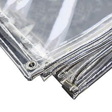 GJSN Outdoor Multiuso Incatramata-Incatramata Elevata Trasparenza Tarps Tenuta Stagna con Occhielli, Heavy Duty Sun Room Impianto a Prova Di Pioia Di Plastica Isolante Panno,1Mx2M